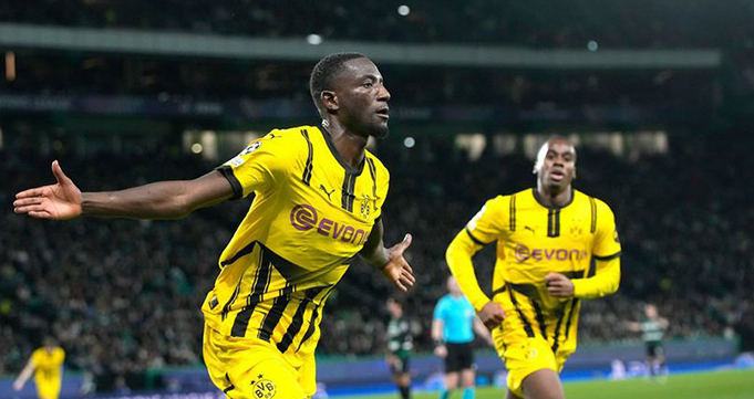 Tops Skor Liga Champions Sementara di Huni Oleh Guirassy